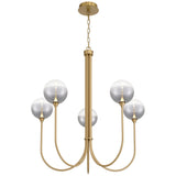 Iissa Chandelier 5 Lights Gold Smoked By Eurofase - Front View1