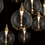 Iissa Linear Chandelier 10 Lights Gold Globe Clear Glass By Eurofase Lifestyle View2