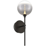 Iissa Single Light Wall Sconce Black Smoked Glass By Eurofase - Side View