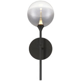 Iissa Single Light Wall Sconce Black Smoked Glass By Eurofase - With Light