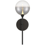 Iissa Single Light Wall Sconce Black Smoked Glass By Eurofase