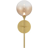 Iissa Single Light Wall Sconce Gold Amber Glass By Eurofase