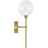 Iissa Single Light Wall Sconce Gold Clear Glass By Eurofase - Side View1