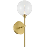 Iissa Single Light Wall Sconce Gold Clear Glass By Eurofase - Side View