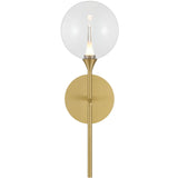 Iissa Single Light Wall Sconce Gold Clear Glass By Eurofase