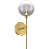 Iissa Single Light Wall Sconce Gold Smoked Glass By Eurofase - Side View