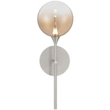 Iissa Single Light Wall Sconce Nickel Amber Glass By Eurofase