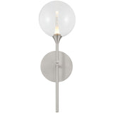 Iissa Single Light Wall Sconce Nickel Clear Glass By Eurofase - With Light