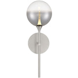 Iissa Single Light Wall Sconce Nickel Smoked Glass By Eurofase