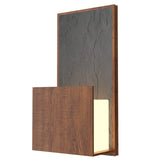 Imbuia Clean Wall Sconce with Slate Accent by Accord