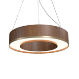 Imbuia Cylindrical Pendant with Brass Accent by Accord