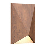 Imbuia Facet Wall Sconce with White Stone Accent by Accord