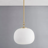 Ingels Pendant Light By Hudson Valley, Size: Medium, Finish: Aged Brass
