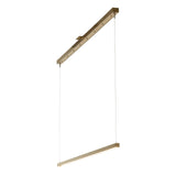 Ingot LED Linear Suspension, shown in Modern Brass, by Hubbardton Forge