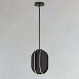 Interval LED Medium Ellipse Pendant by ET2 - 12.25 Inch, Black