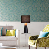 Ipe Black With Copper Table Lamp By Geo Contemporary, Color: Black