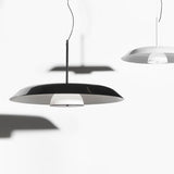Iride Pendant Light By Oluce, Finish: Lacquered Black