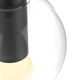 Iris Blown Glass Pendant Black By DALS - Detaield View