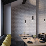 Iris Blown Glass Pendant Black By DALS - Lifestyle View