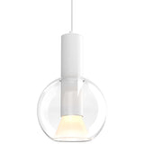 Iris Blown Glass Pendant White By DALS
