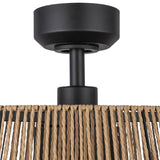 Isla Ceiling Fan Matte Black Braided Rope By Kuzco - Detaield View1