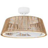 Isla Ceiling Fan White Braided Rope By Kuzco