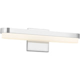 Ismay Vanity Light — 18", Matte Frosted, Chrome | Chrome
