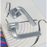 Isy Door Lever in Satin Chrome lifestyle view by Colombo Design