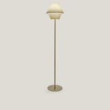 Ivory White Gold Metal Hotel Floor Lamp by LZF