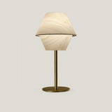 Ivory White Gold Metal Hotel Tall Table Lamp by LZF
