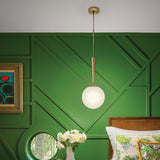 Izzy Pendant Light Lacquered Brass By Lark Living -Lifestyle View