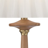 Jules 7.5'' LED Aged Brass + Wood Sconce by Crystorama