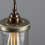Jam-Jar Pendant - Antique Brass