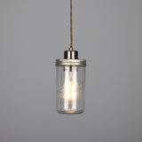 Jam-Jar Pendant - Antique Brass