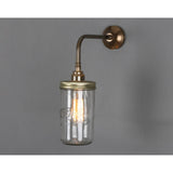 Jam Jar Wall Light - Antique Brass