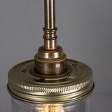 Jam Jar Wall Light - Antique Brass