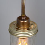 Jam Jar Wall Light - Antique Brass