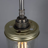 Jam Jar Wall Light - Antique Silver