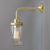 Jam Jar Wall Light - Polished Brass