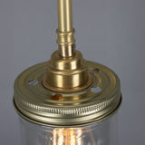 Jam Jar Wall Light - Satin Brass
