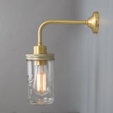 Jam Jar Wall Light - Satin Brass