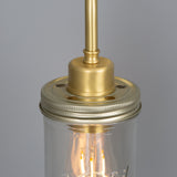 Jam Jar Wall Light - Satin Brass
