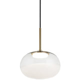 Jayce Pendant Light Aged Gold Brass Medium By Matteo - Front View