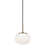 Jayce Pendant Light Aged Gold Brass Small By Matteo - Front View