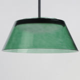 Jensen LED Pendant Black Green By ET2- Front View