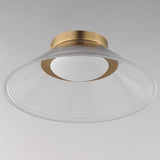 Jensen Wall Sconce Satin Brass Clear Ribbed By ET2 - Front View1