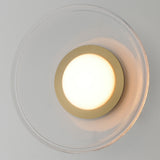 Jensen Wall Sconce Satin Brass Clear Ribbed By ET2 - Side View2