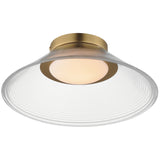 Jensen Wall Sconce Satin Brass Clear Ribbed By ET2