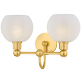 Jerica Bath and Vanity Light 2 Lights Aged Brass By Mitzi