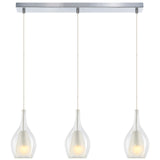 Jericho 3 Light Linear Suspension Chrome By Matteo